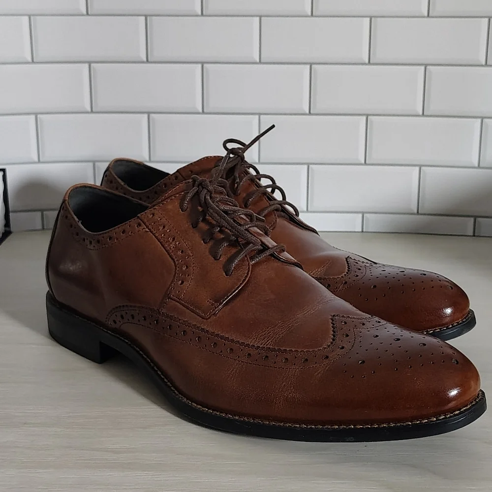 Stacy Adams Brown Leather Men's Oxfords 12M